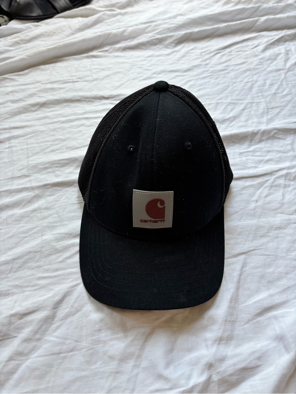 Carhartt Black Mesh Back Cap with Logo Patch
